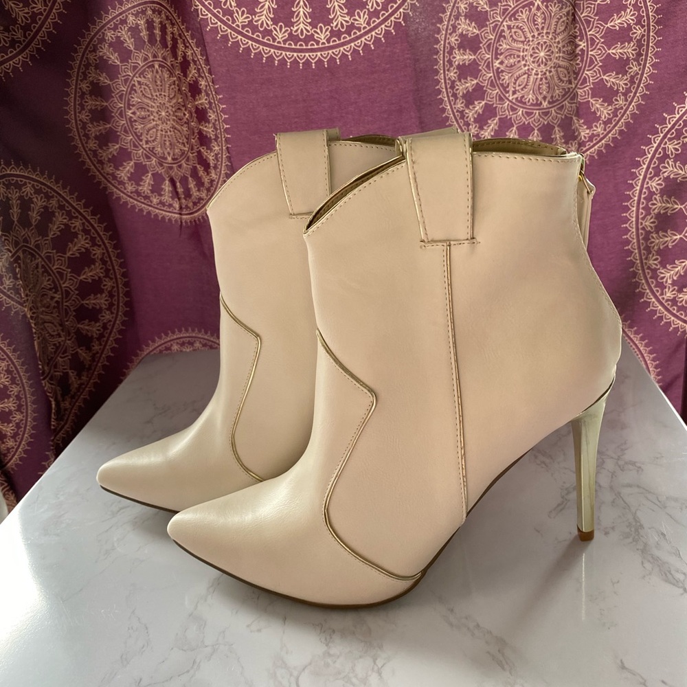 Stiletto cowboy ankle boots